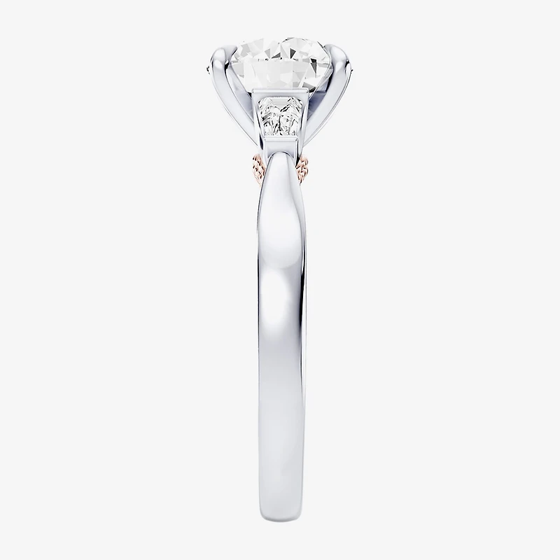 Star Wars Fine Jewelry Princess Leia (F / Si1) Womens 2 1/5 CT. T.W. Lab Grown White Diamond 10K Gold Round Engagement Ring