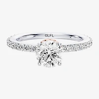 Star Wars Fine Jewelry Princess Leia (F / Si1) Womens 1 1/2 CT. T.W. Lab Grown White Diamond 10K Gold Round Side Stone Engagement Ring