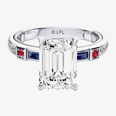 Star Wars Fine Jewelry R2-D2 (F / Si1) Womens 3 1/5 Ct. T.W. Lab Grown White Diamond 10K Gold Side Stone Engagement Ring