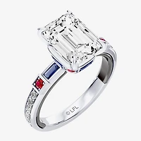 Star Wars Fine Jewelry R2-D2 (F / Si1) Womens 3 1/5 Ct. T.W. Lab Grown White Diamond 10K Gold Side Stone Engagement Ring