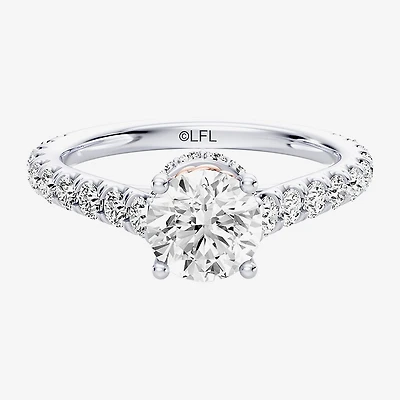 Star Wars Fine Jewelry Princess Leia (F / Si1) Womens 1 3/4 CT. T.W. Lab Grown White Diamond 10K Gold Round Side Stone Engagement Ring