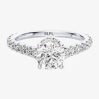 Star Wars Fine Jewelry Princess Leia (F / Si1) Womens 1 3/4 CT. T.W. Lab Grown White Diamond 10K Gold Round Side Stone Engagement Ring