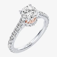 Star Wars Fine Jewelry Princess Leia (F / Si1) Womens 1 3/4 CT. T.W. Lab Grown White Diamond 10K Gold Round Side Stone Engagement Ring