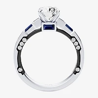 Star Wars Fine Jewelry R2-D2 (F / Si1) Womens 1 3/4 CT. T.W. Lab Grown White Diamond 10K Gold Oval Side Stone Engagement Ring