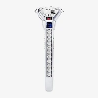 Star Wars Fine Jewelry R2-D2 (F / Si1) Womens 1 3/4 CT. T.W. Lab Grown White Diamond 10K Gold Oval Side Stone Engagement Ring