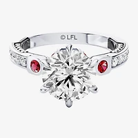 Star Wars Fine Jewelry R2-D2 (F / Si1) Womens 2 1/2 CT. T.W. Lab Grown White Diamond 10K Gold Round Side Stone Engagement Ring