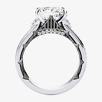 Star Wars Fine Jewelry Darth Vader (F / Si1) Womens 3 1/3 Ct. T.W. Lab Grown White Diamond 10K Gold Side Stone Engagement Ring