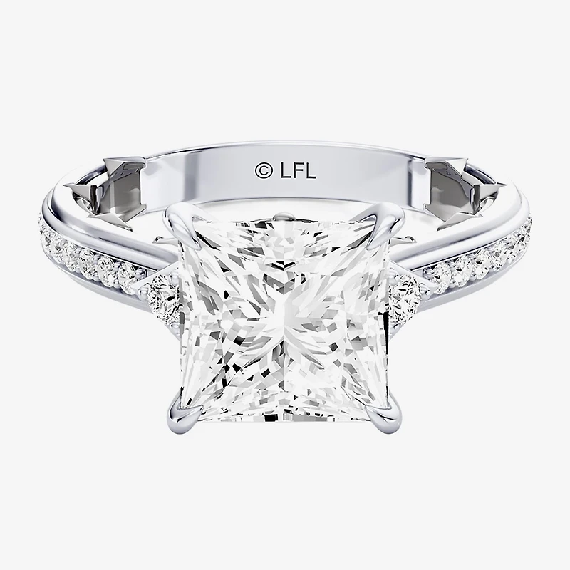 Star Wars Fine Jewelry Darth Vader (F / Si1) Womens 3 1/3 Ct. T.W. Lab Grown White Diamond 10K Gold Side Stone Engagement Ring
