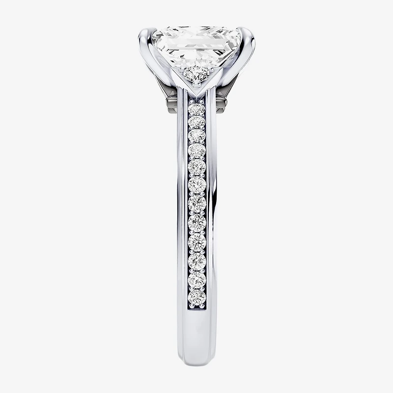 Star Wars Fine Jewelry Darth Vader (F / Si1) Womens 3 1/3 Ct. T.W. Lab Grown White Diamond 10K Gold Side Stone Engagement Ring