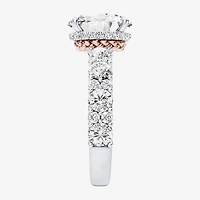 Star Wars Fine Jewelry Princess Leia (F / Si1) Womens 3 5/8 Ct. T.W. Lab Grown White Diamond 10K Gold Oval Side Stone Engagement Ring