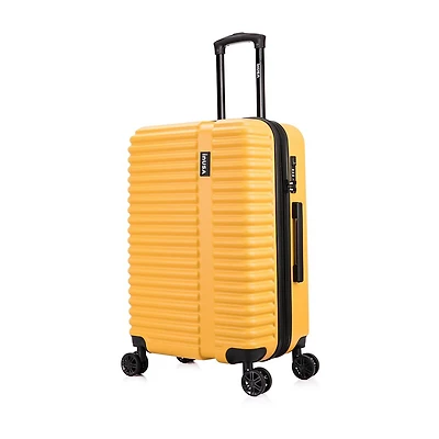 InUSA Ally 24 Inch Hardside Expandable LIGHTWEIGHT Checked Spinner Luggage