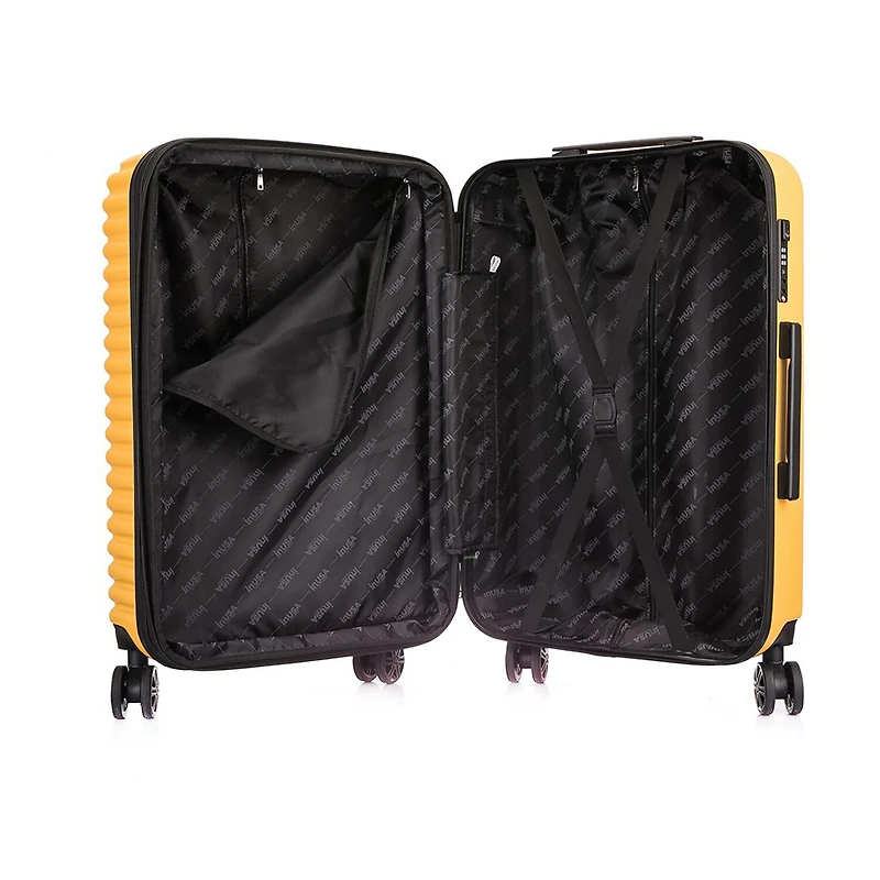 InUSA Ally 24 Inch Hardside Expandable LIGHTWEIGHT Checked Spinner Luggage