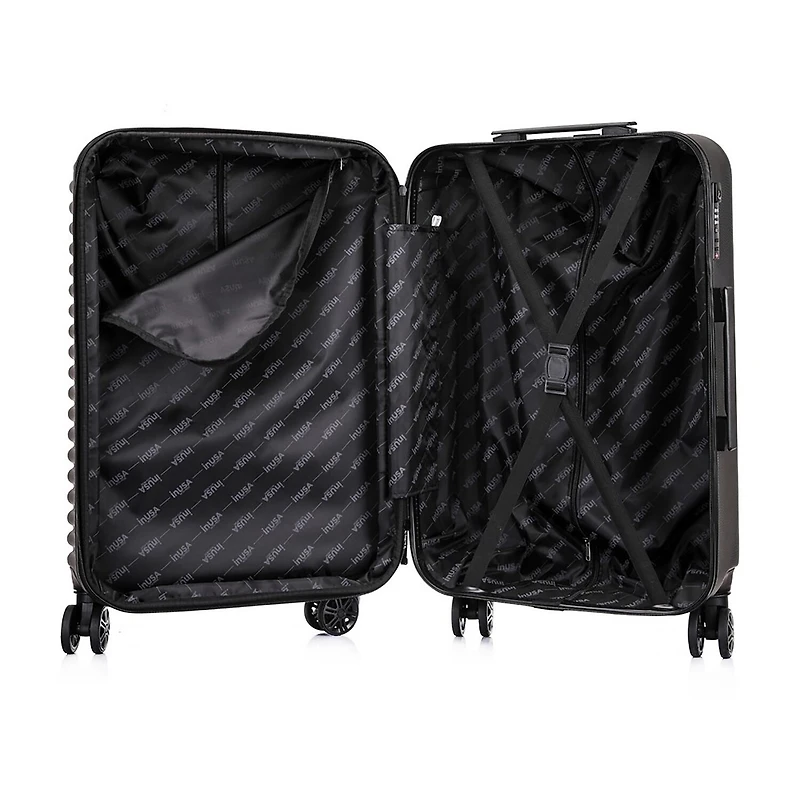 InUSA Ally 24 Inch Hardside Expandable LIGHTWEIGHT Checked Spinner Luggage