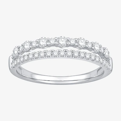 Womens 1/2 CT. T.W. Natural White Diamond 10K Gold Wedding Band