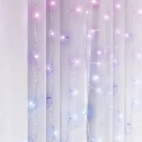 West & Arrow White/Pink/Purple LED Curtain Light 96