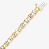 2 CT. T.W. Genuine Diamond 14K Yellow Gold Bracelet