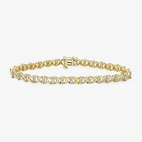 2 CT. T.W. Genuine Diamond 14K Yellow Gold Bracelet