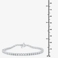 (H-I / Si2-I1) Womens 5 CT. T.W. Lab Grown White Diamond 10K Gold 7.25 Inch Tennis Bracelet