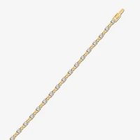 Womens 1 CT. Lab Grown White Diamond 10K Gold Tennis Bracelet