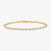 Womens 1 CT. Lab Grown White Diamond 10K Gold Tennis Bracelet
