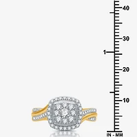 I Said Yes (H-I / I1) Womens 3/4 CT. T.W. Lab Grown White Diamond Sterling Silver Cushion Side Stone Halo Bridal Set
