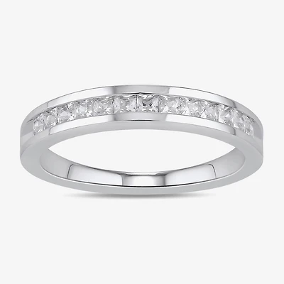 (F / Si2) Womens 1/2 CT. T.W. Lab Grown White Diamond 10K Gold Anniversary Band