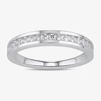 (F / Si2) Womens 1/2 CT. T.W. Lab Grown White Diamond 10K Gold Anniversary Band