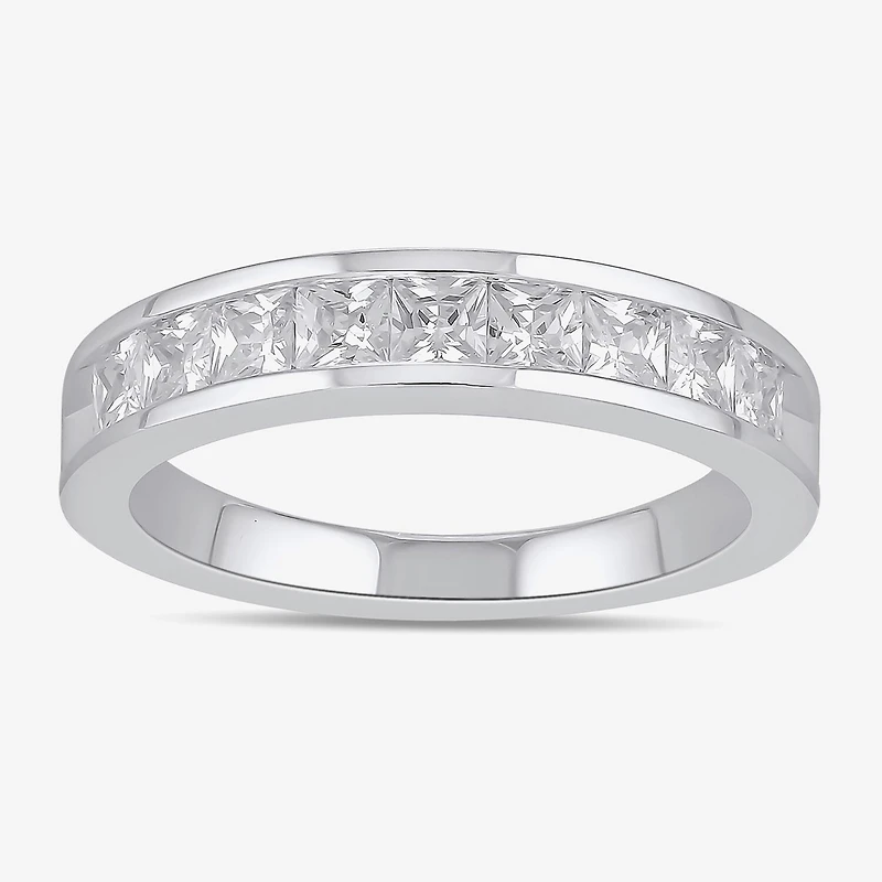 (F / Si2) Womens 1 CT. T.W. Lab Grown White Diamond 10K Gold Anniversary Band