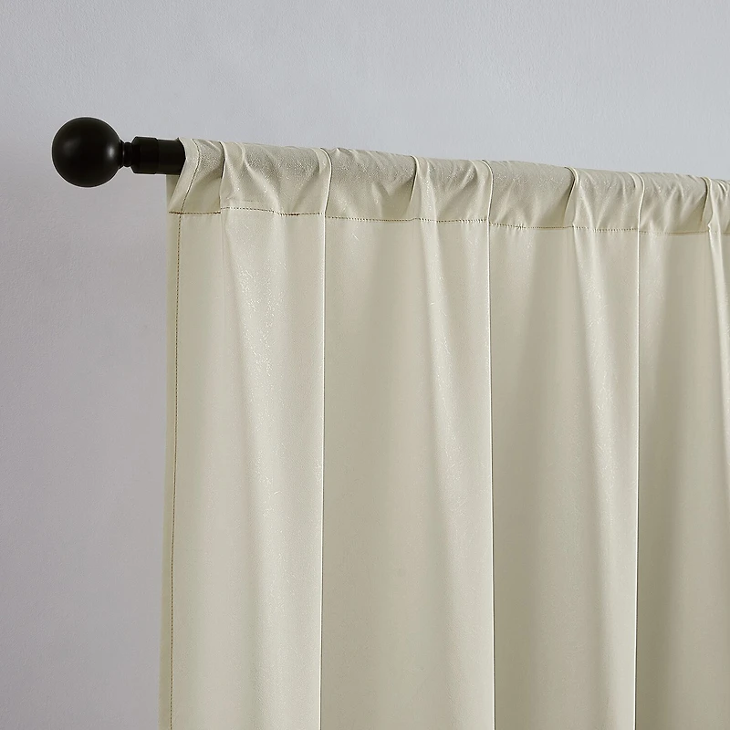 TRU-BARRIER Sheerbarrier Privacy Rod Pocket Sheer Set of 2 Curtain Panel
