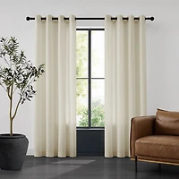 TRU-BARRIER Sheerbarrier Privacy Grommet Top Sheer Set of 2 Curtain Panel