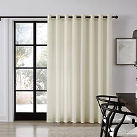 TRU-BARRIER Sheerbarrier Privacy Sheer Grommet Top Single Patio Door Curtain