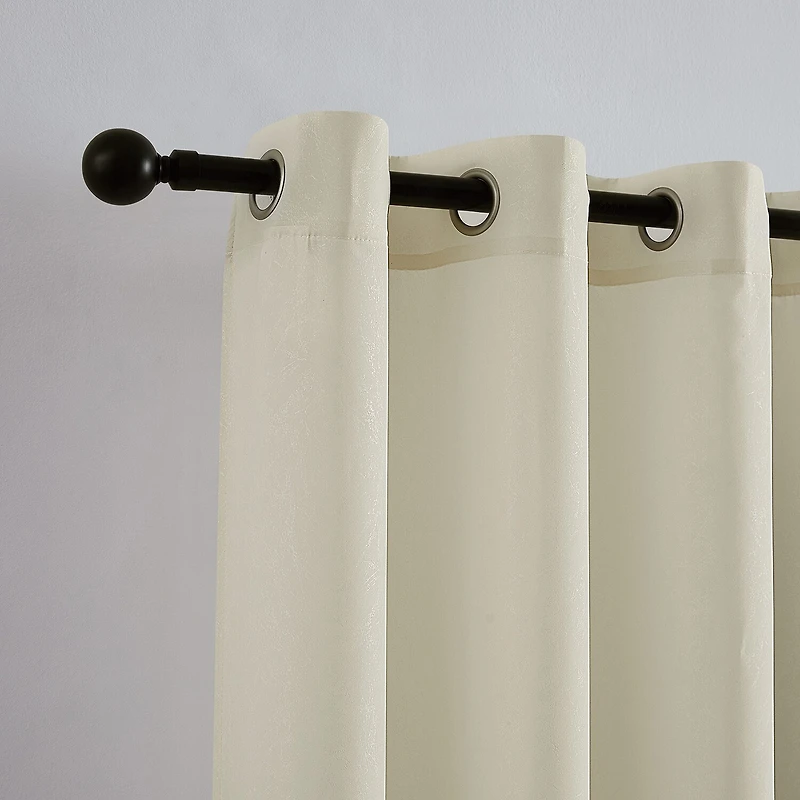 TRU-BARRIER Sheerbarrier Privacy Sheer Grommet Top Single Patio Door Curtain