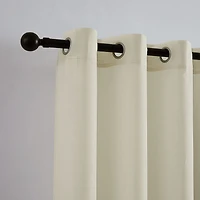 TRU-BARRIER Sheerbarrier Privacy Sheer Grommet Top Single Patio Door Curtain