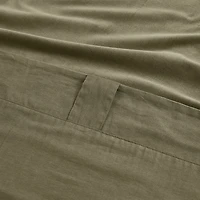 Brooklyn Loom Matte Cotton Velvet Rod Pocket Room Darkening Set of 2 Curtain Panel