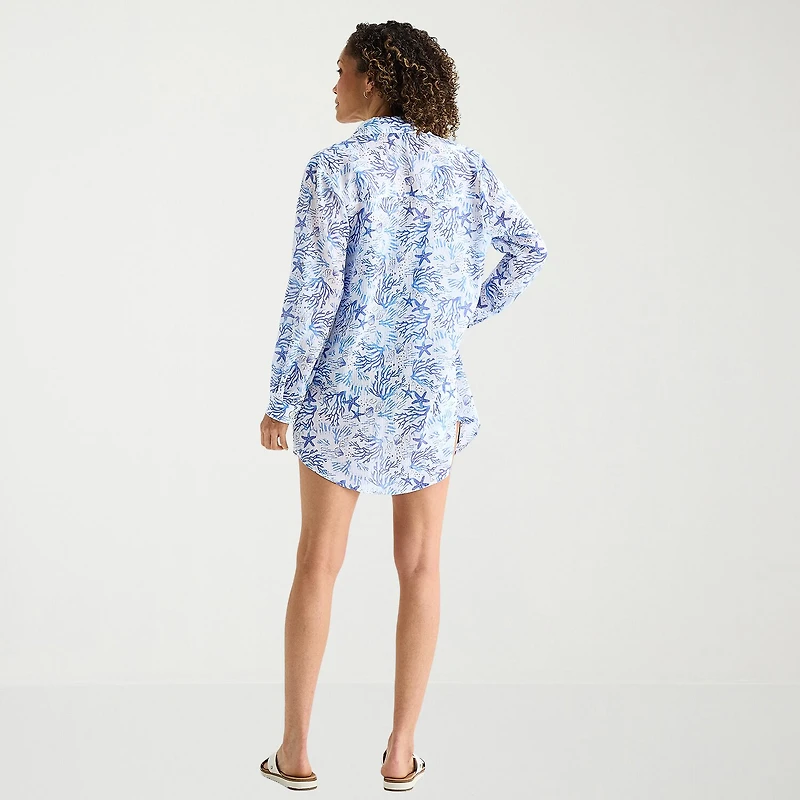 Sonnet Shores Womens Dress Swimsuit Cover-Up