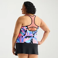 ZeroXposur Womens Built Bra Plus Tankini Swimsuit Top