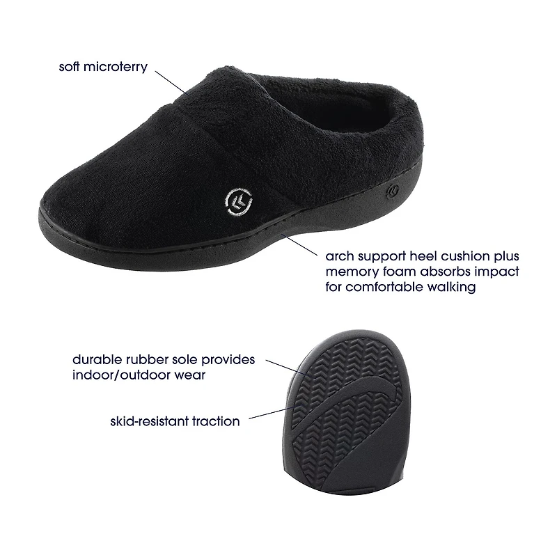 Isotoner Hoodback Womens Clog Slippers
