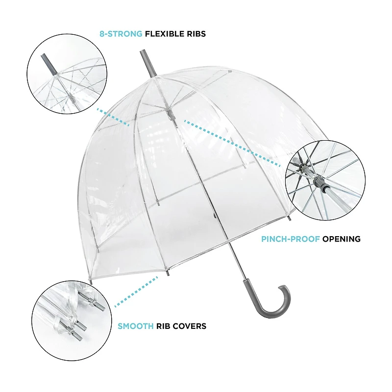 totes® Signature Clear Bubble Umbrella