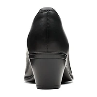 Clarks Emily Ruby Womens Round Closed Toe Block Heel Pumps