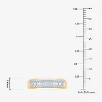 Womens 3/4 CT. T.W. Natural White Diamond 10K Two Tone Gold Marquise Side Stone Halo Bridal Set