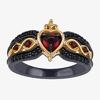 Enchanted Disney Fine Jewelry Villains Womens 1/5 CT. Genuine Red Garnet 14K Gold Over Silver Sterling Silver Evil Queen Cocktail Ring