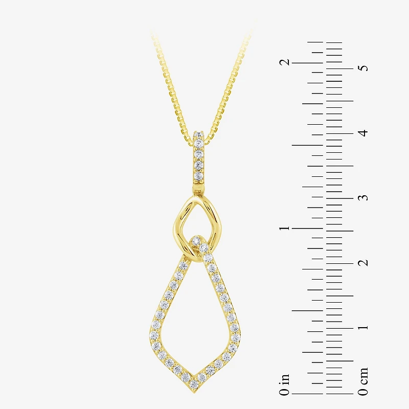 (G / Si2) Womens 1/2 CT. T.W. Lab Grown White Diamond 10K Gold 18 Inch Pendant Necklace