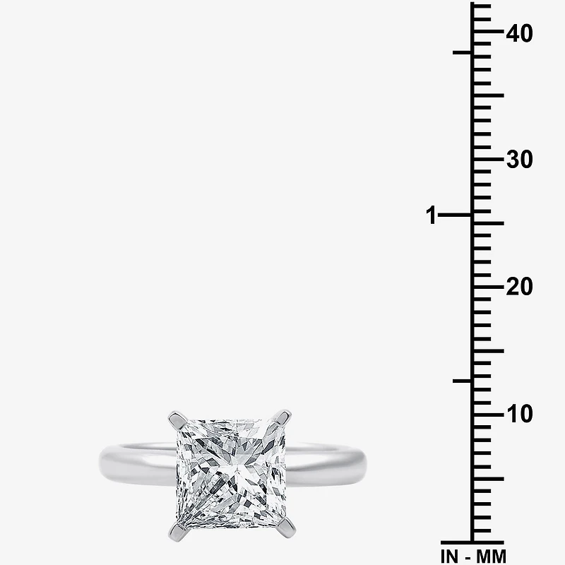 3 CT. Princess-cut Lab-Grown (G / VS2) Diamond Solitaire Engagement Ring 14K Gold