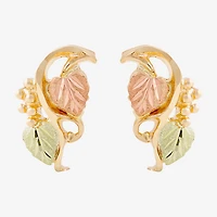 10K Tri-Color Gold 14.5mm Stud Earrings