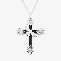 Womens Sterling Silver Cross 18 Inch Pendant Necklace