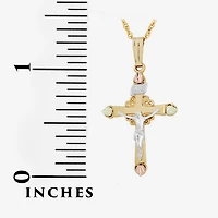 Crucifix Womens Sterling Silver Cross 18 Inch Pendant Necklace