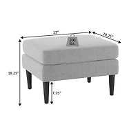 Marlow Mid Century Ottoman