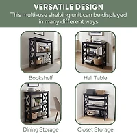 Oxford 3-Tier Bookcase Entryway Hall Table