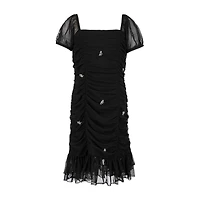 Speechless Big Kid Girls Short Sleeve Lace Sheath Dress