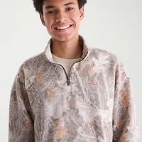 AEROPOSTALE Mens Long Sleeve Quarter-Zip Pullover